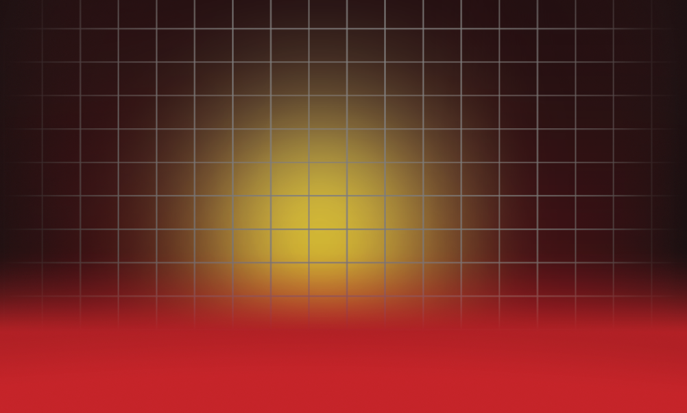 Synthwave pattern background with Red and Yellow paint strokes