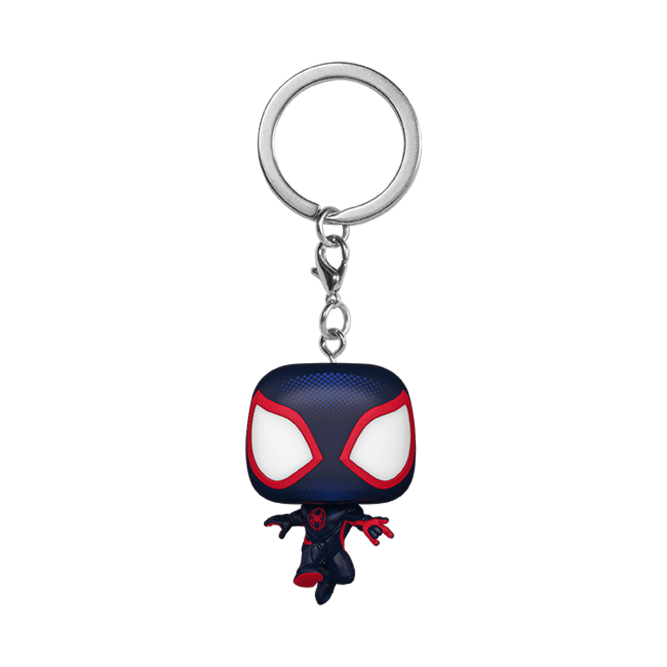 The Five Below exclusive Pop! Keychain Spider-Man from Spider-Man: Across the Spider-Verse.