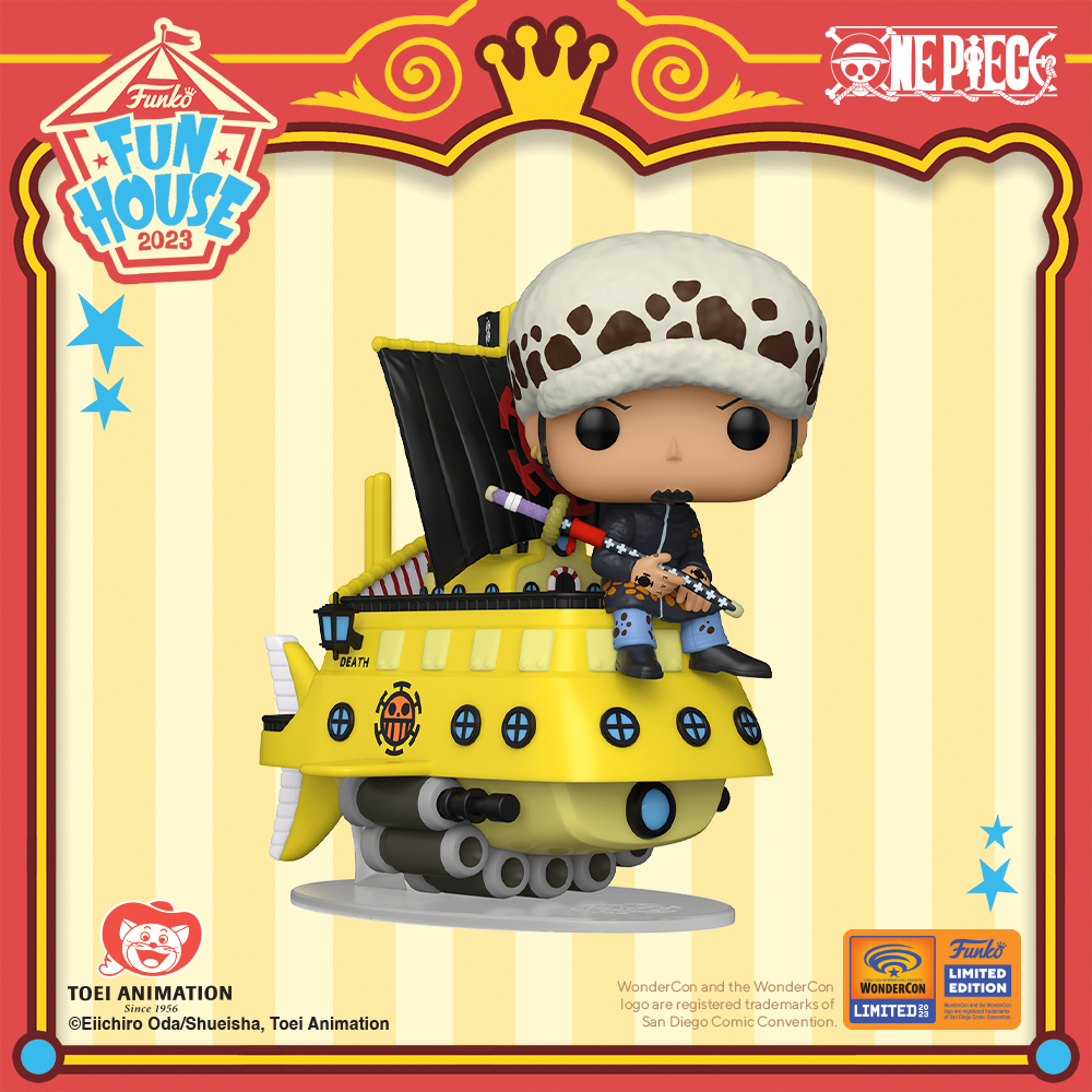 2023 WonderCon exclusive Pop! Trafalgar Law aboard the Polar Tang.