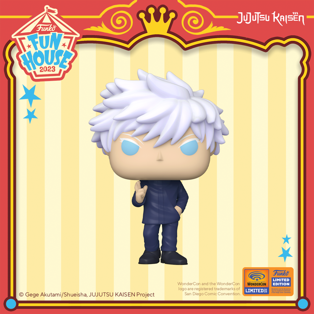 2023 WonderCon exclusive Pop! Saturo Gojo from JUJUTSU KAISEN.