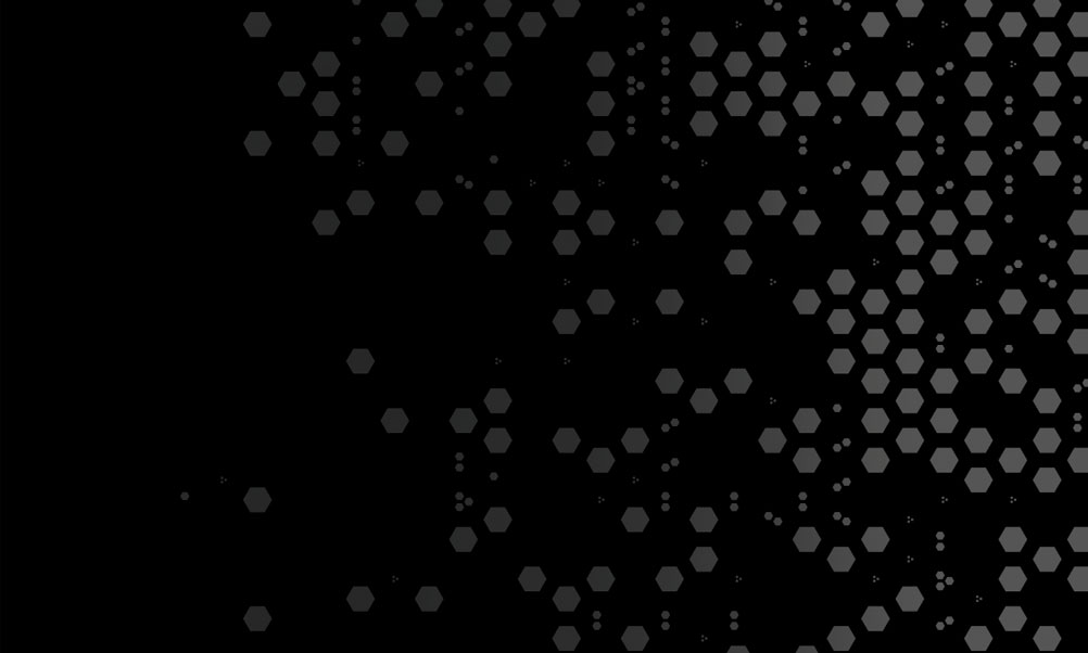 Black background hexagon pattern