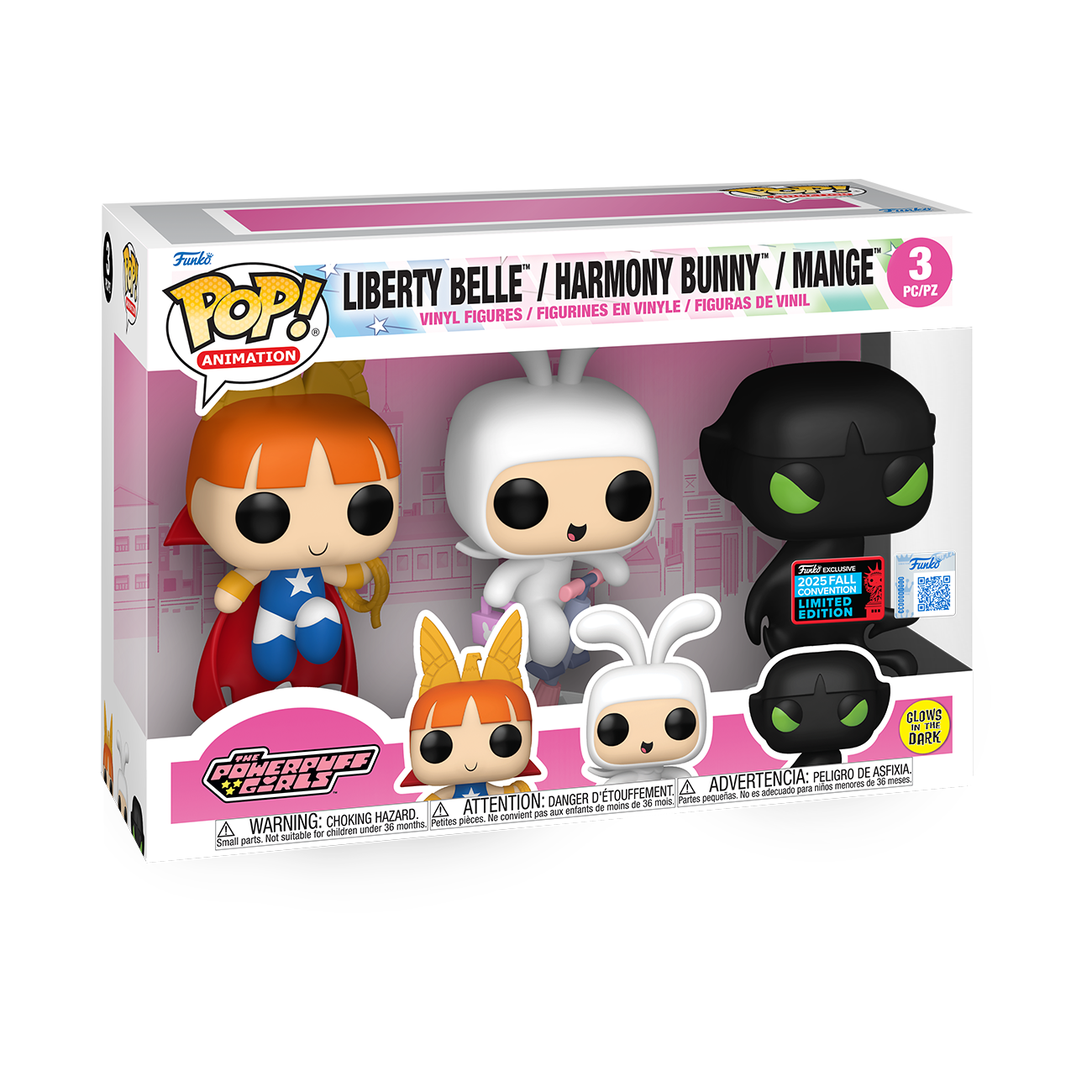 パワーパフガールズ フィギュア ファンコ Power puff girls Pop! Powerpuff Girls (Glow) 3-Pack