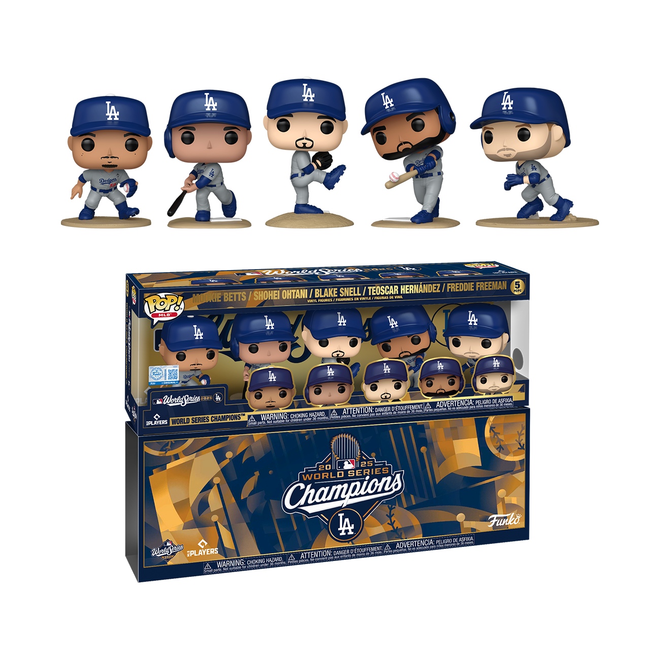 MLB Funko Pop レンジャーズ ワールドシリーズチャンピオン5体セット Pop! Los Angeles Dodgers 2025 MLB World Series Champions 5-Pack